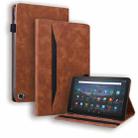 For Amazon Fire Max 11 2023 Splicing Shockproof Leather Tablet Case(Brown) - 1