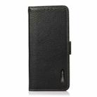 For Xiaomi POCO F6 KHAZNEH Side-Magnetic Litchi Genuine Leather RFID Phone Case(Black) - 2