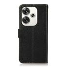 For Xiaomi POCO F6 KHAZNEH Side-Magnetic Litchi Genuine Leather RFID Phone Case(Black) - 3
