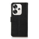 For Xiaomi Redmi Turbo 3 KHAZNEH Side-Magnetic Litchi Genuine Leather RFID Phone Case(Black) - 3