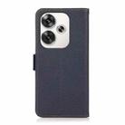 For Xiaomi Redmi Turbo 3 KHAZNEH Side-Magnetic Litchi Genuine Leather RFID Phone Case(Blue) - 3