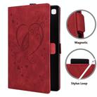 For Xiaomi Pad 6 / Pad 6 Pro Love Butterfly Embossed Leather Tablet Case(Red) - 6