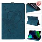 For Xiaomi Pad 6 / Pad 6 Pro Love Butterfly Embossed Leather Tablet Case(Blue) - 1