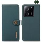 For Xiaomi Redmi K60 Ultra / 13T KHAZNEH Custer Texture RFID Genuine Leather Phone Case(Green) - 1