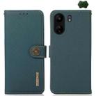 For Xiaomi Redmi 13C KHAZNEH Custer Texture RFID Genuine Leather Phone Case(Green) - 1