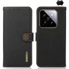 For Xiaomi 14 Ultra KHAZNEH Custer Texture RFID Genuine Leather Phone Case(Black) - 1