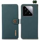 For Xiaomi 14 Ultra KHAZNEH Custer Texture RFID Genuine Leather Phone Case(Green) - 1