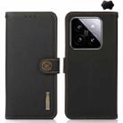 For Xiaomi 14 KHAZNEH Custer Texture RFID Genuine Leather Phone Case(Black) - 1