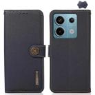 For Xiaomi Redmi Note 13 KHAZNEH Custer Texture RFID Genuine Leather Phone Case(Blue) - 1