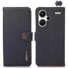 For Xiaomi Redmi Note 13 Pro+ KHAZNEH Custer Texture RFID Genuine Leather Phone Case(Blue) - 1