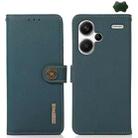 For Xiaomi Redmi Note 13 Pro+ KHAZNEH Custer Texture RFID Genuine Leather Phone Case(Green) - 1