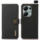 For Xiaomi Redmi Note 13 Pro 4G/Poco M6 Pro 4G KHAZNEH Custer Texture RFID Genuine Leather Phone Case(Black) - 1