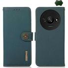 For Xiaomi Redmi A3 KHAZNEH Custer Texture RFID Genuine Leather Phone Case(Green) - 1
