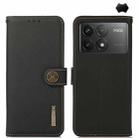 For Xiaomi Redmi K70 KHAZNEH Custer Texture RFID Genuine Leather Phone Case(Black) - 1