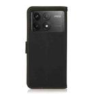 For Xiaomi Redmi K70 KHAZNEH Custer Texture RFID Genuine Leather Phone Case(Black) - 3