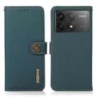 For Xiaomi Redmi K70 Pro KHAZNEH Custer Texture RFID Genuine Leather Phone Case(Green) - 1