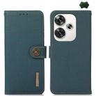 For Xiaomi POCO F6 KHAZNEH Custer Texture RFID Genuine Leather Phone Case(Green) - 1