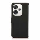 For Xiaomi Redmi Turbo 3 KHAZNEH Custer Texture RFID Genuine Leather Phone Case(Black) - 3