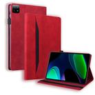For Xiaomi Pad 6 / Pad 6 Pro Splicing Shockproof Leather Tablet Case(Red) - 1