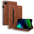 For Xiaomi Pad 6 / Pad 6 Pro Splicing Shockproof Leather Tablet Case(Brown) - 1