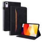 For Xiaomi Redmi Pad SE Splicing Shockproof Leather Tablet Case(Black) - 1