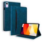 For Xiaomi Redmi Pad SE Splicing Shockproof Leather Tablet Case(Blue) - 1