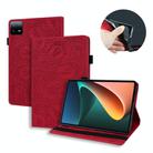 For Xiaomi Pad 6 / Pad 6 Pro Calf Texture Embossed Leather Tablet Case(Red) - 1