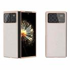 For Xiaomi Mix Fold 3 Nano Plating Genuine Leather Wave Series Phone Case(Grey) - 1