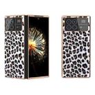 For Xiaomi Mix Fold 3 Nano Plating Leopard Print Phone Case(Silver) - 1