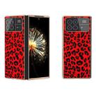 For Xiaomi Mix Fold 3 Nano Plating Leopard Print Phone Case(Red) - 1