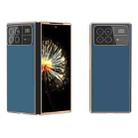 For Xiaomi Mix Fold 3 Genuine Leather Silk Series Nano Plating Phone Case(Blue) - 1