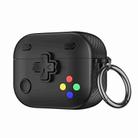 For AirPods Pro 2 Game Console Shape Wireless Earphones Protective Case(Black) - 1