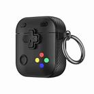 For AirPods 2 / 1 Game Console Shape Wireless Earphones Protective Case(Black) - 1