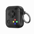 For AirPods 2 / 1 Game Console Shape Wireless Earphones Protective Case(Black) - 1