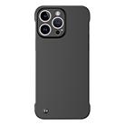 For iPhone 15 Pro Frameless Metallic Paint Hybrid PC Phone Case(Matte Black) - 1