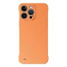 For iPhone 15 Pro Frameless Metallic Paint Hybrid PC Phone Case(Orange) - 1