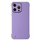 For iPhone 15 Pro Frameless Metallic Paint Hybrid PC Phone Case(Deep Purple) - 1