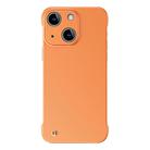 For iPhone 15 Plus Frameless Metallic Paint Hybrid PC Phone Case(Orange) - 1