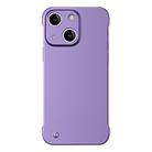 For iPhone 15 Plus Frameless Metallic Paint Hybrid PC Phone Case(Deep Purple) - 1