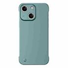 For iPhone 15 Frameless Metallic Paint Hybrid PC Phone Case(Green) - 1