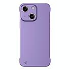 For iPhone 15 Frameless Metallic Paint Hybrid PC Phone Case(Deep Purple) - 1