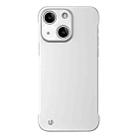 For iPhone 14 Plus Frameless Metallic Paint Hybrid PC Phone Case(Space Silver) - 1