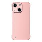 For iPhone 14 Plus Frameless Metallic Paint Hybrid PC Phone Case(Rose Gold) - 1