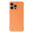 For iPhone 14 Pro Frameless Metallic Paint Hybrid PC Phone Case(Orange) - 1