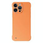 For iPhone 14 Pro Max Frameless Metallic Paint Hybrid PC Phone Case(Orange) - 1