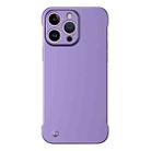 For iPhone 13 Pro Max Frameless Metallic Paint Hybrid PC Phone Case(Deep Purple) - 1