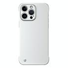 For iPhone 13 Pro Frameless Metallic Paint Hybrid PC Phone Case(Space Silver) - 1