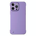 For iPhone 13 Pro Frameless Metallic Paint Hybrid PC Phone Case(Deep Purple) - 1