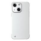 For iPhone 13 Frameless Metallic Paint Hybrid PC Phone Case(Space Silver) - 1