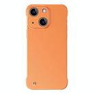 For iPhone 13 mini Frameless Metallic Paint Hybrid PC Phone Case(Orange) - 1
